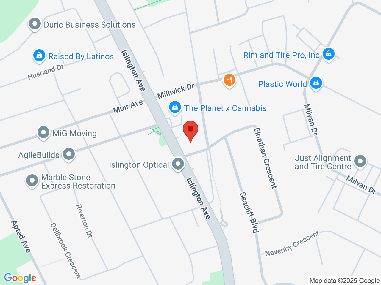 Street map for GoHi Cannabis, 18 Satterly Rd, North York ON