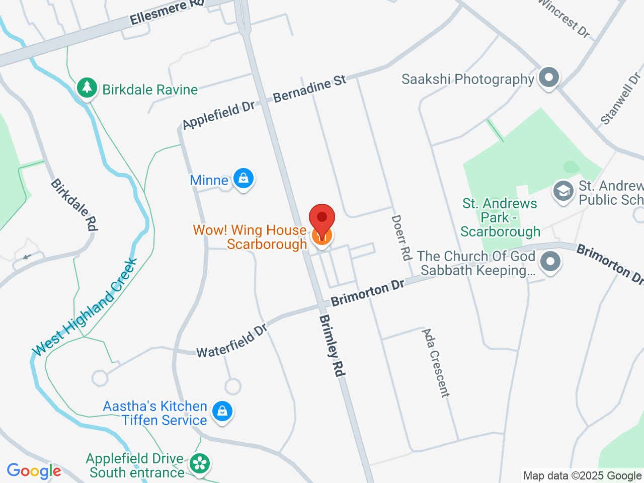 Street map for Holland Daze, 1187 Brimley Rd, Scarborough ON