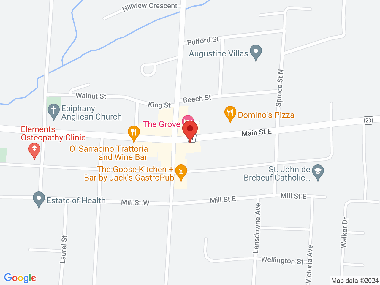 Street map for Discounted Cannabis, 9 Main St E, Kingsville ON