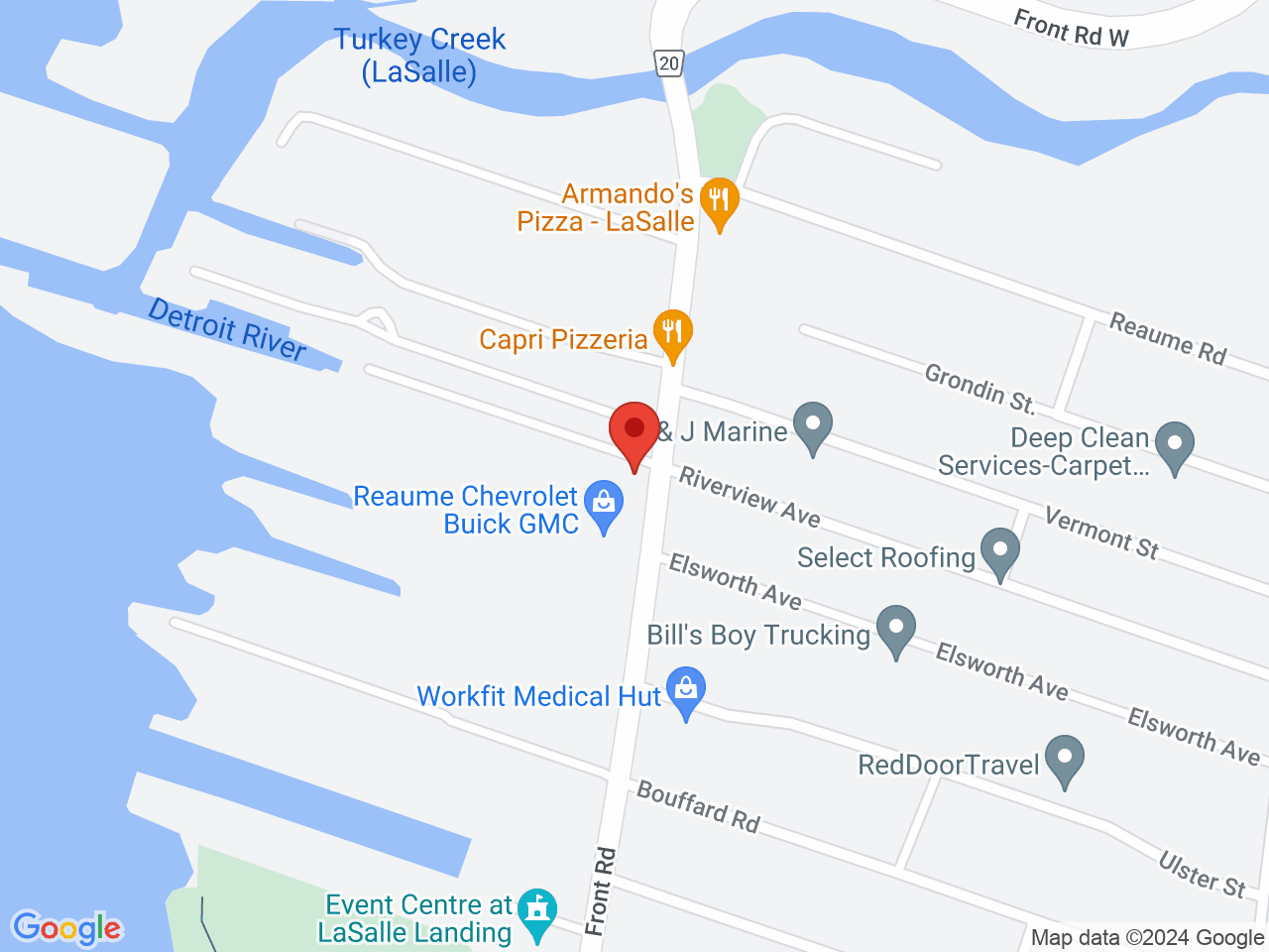 Street map for Discounted Cannabis, 410 Front Rd, Lasalle ON