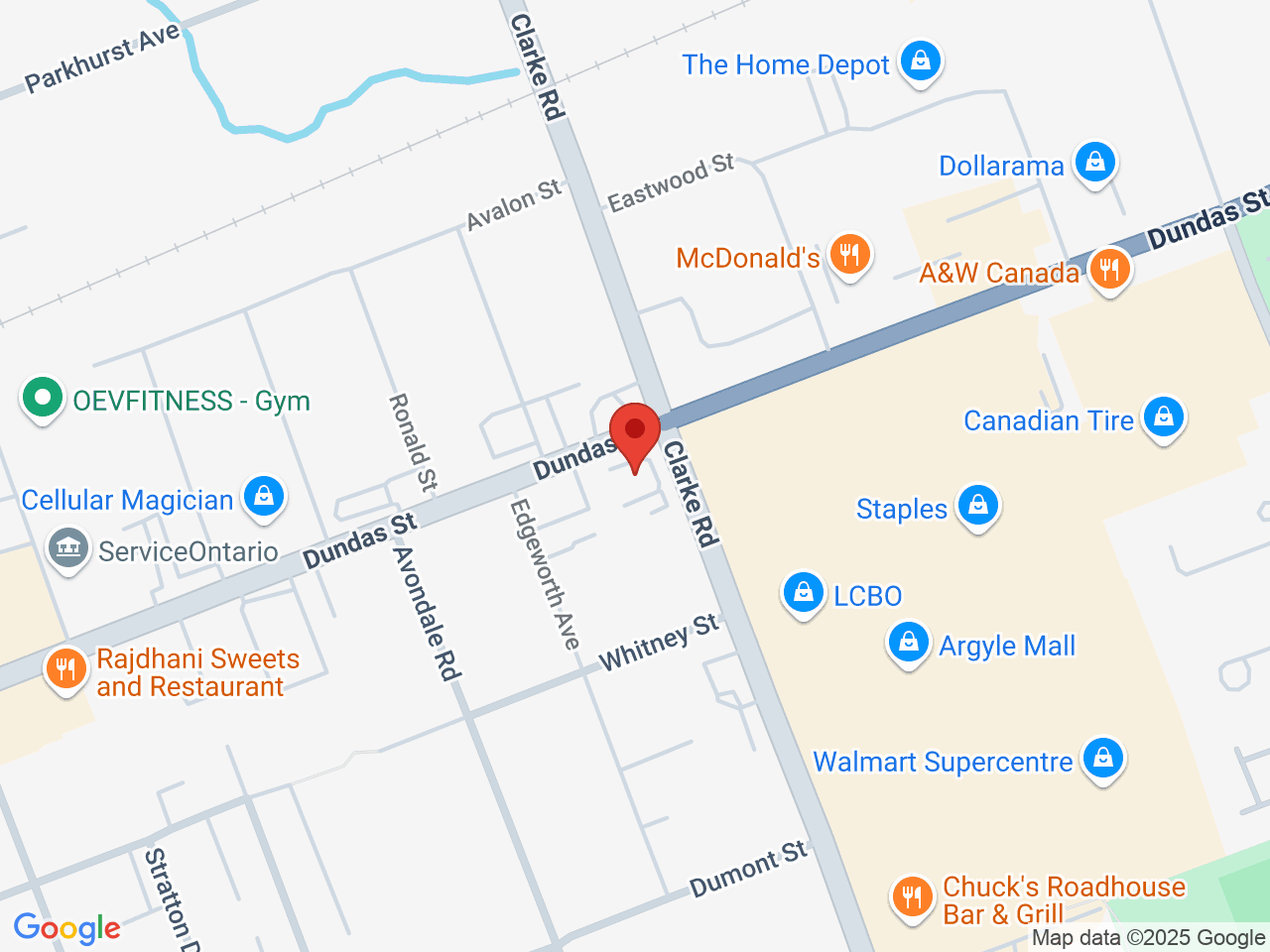 Street map for Cost Cannabis, 1905 Dundas St #102, London ON