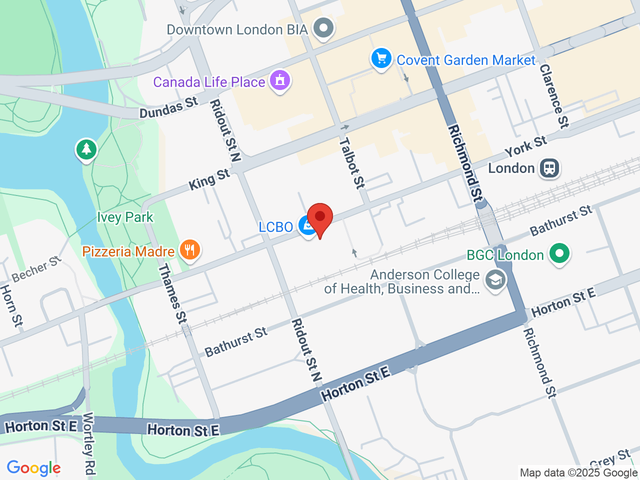 Street map for Hello Cannabis, 73 York St, London ON