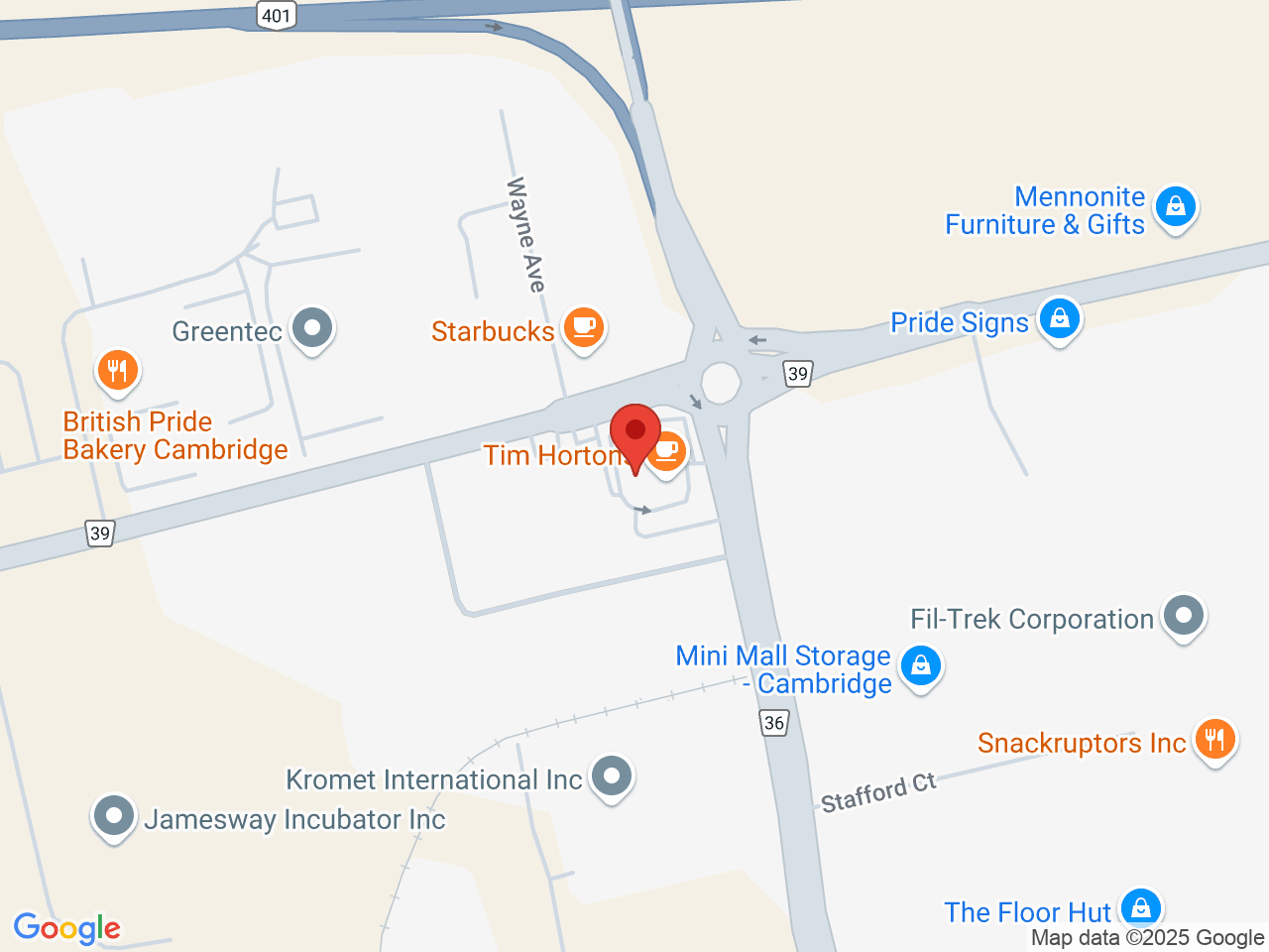 Street map for Hespeler Village Cannabis, 209 Pinebush Rd, Cambridge ON