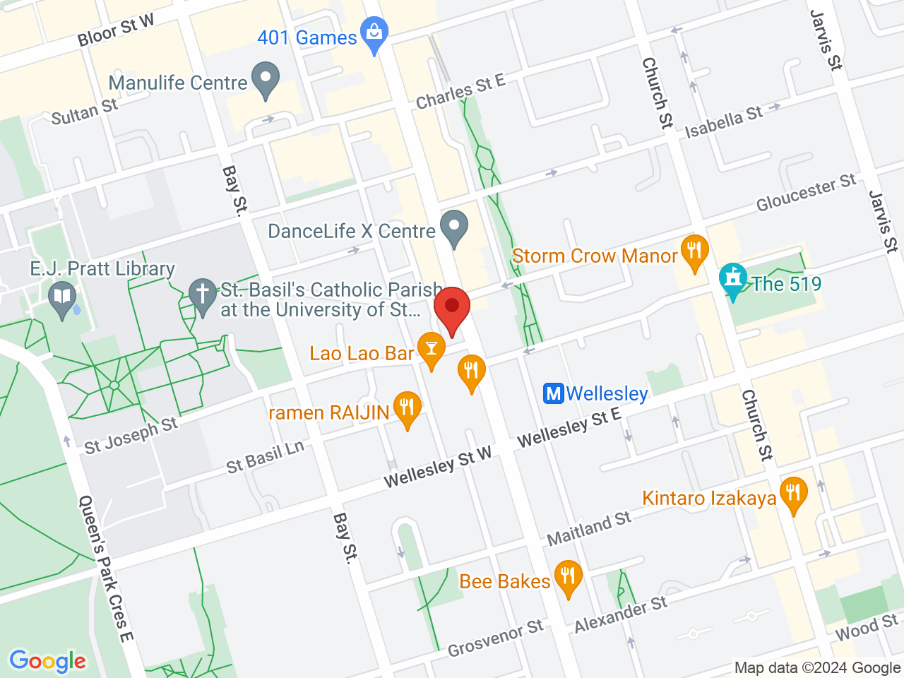 Street map for Dose Of Dope, 620 Yonge St, Toronto ON