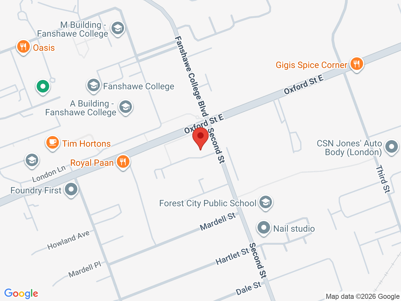 Street map for Value Buds, 1631 Oxford St E, London ON