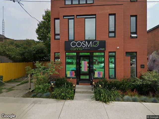 Street view for Cosmo Canna, 613 Dupont St, Toronto ON