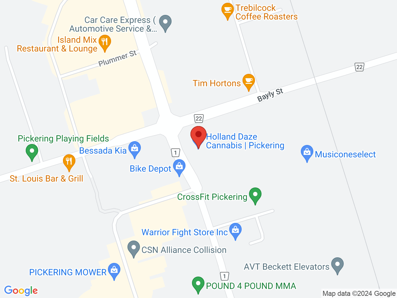 Street map for Holland Daze, 981 Brock Rd, Pickering ON