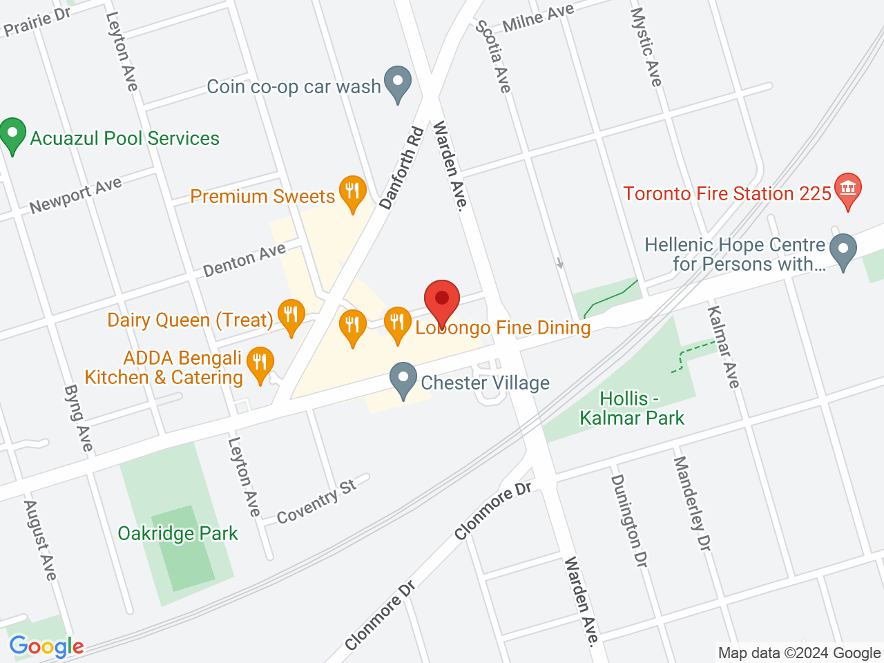 Street map for Hypnos Cannabis, 3474 Danforth Ave, Scarborough ON