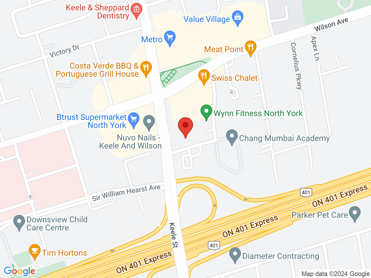 Street map for Green Market Cannabis, 2737 Keele St, North York ON