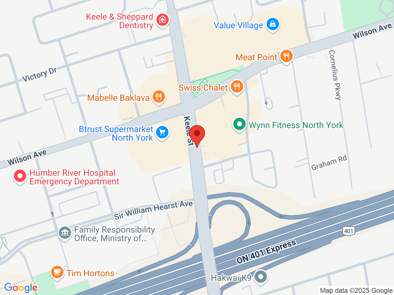 Street map for Green Market Cannabis, 2737 Keele St, North York ON