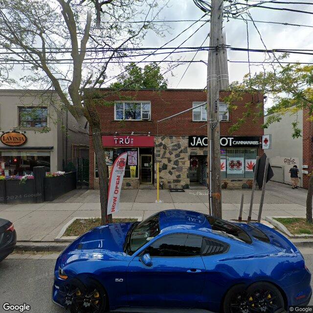 Street view for Jackpot Cannabis, 2348 Lake Shore Blvd W, Etobicoke ON