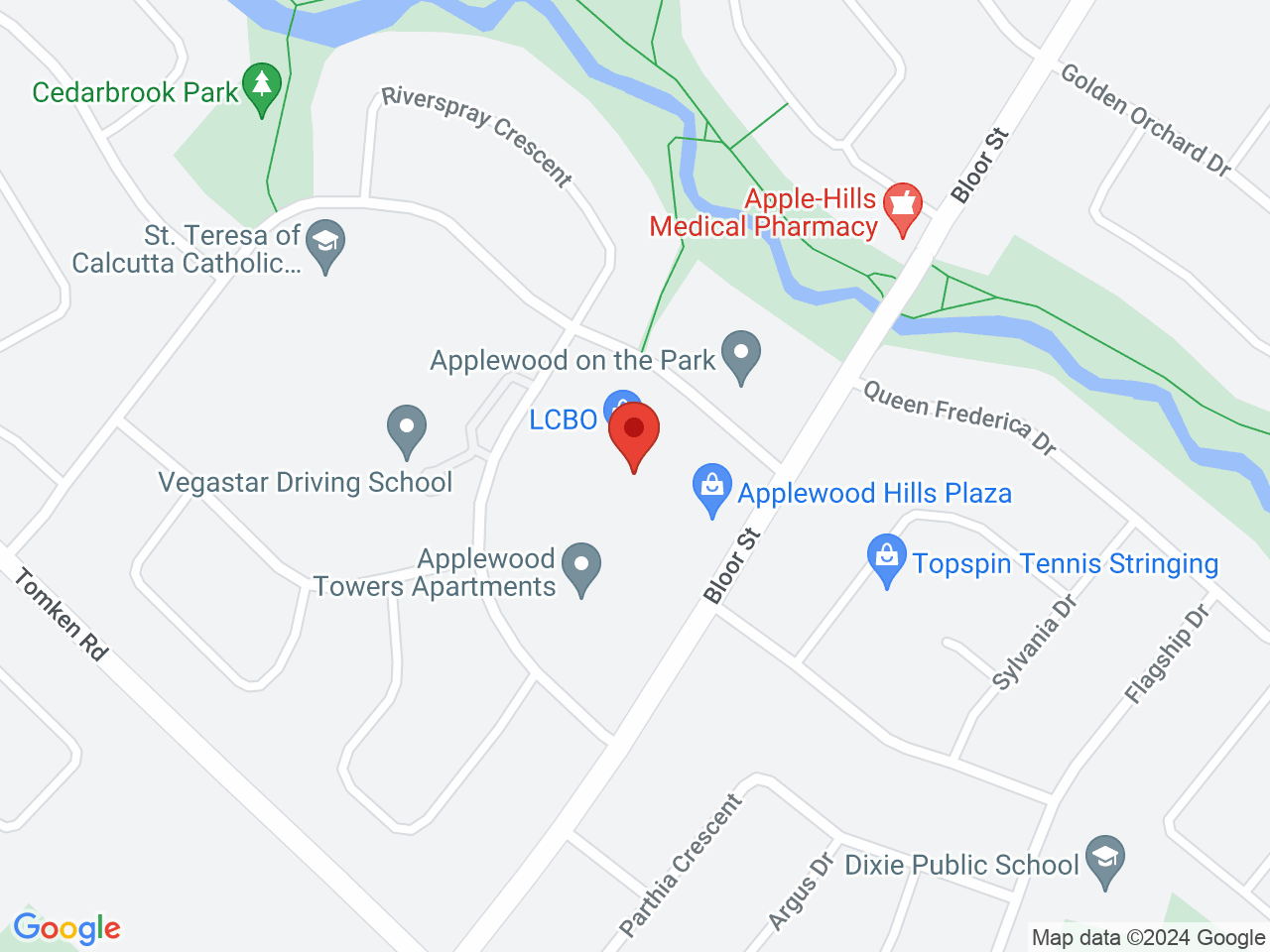 Street map for Pop's Cannabis Co., 1125 Bloor St, Mississauga ON