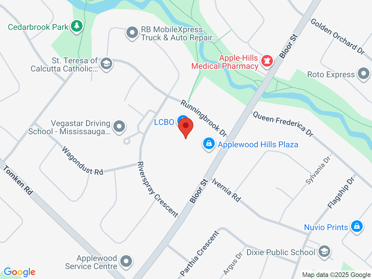 Street map for Pop's Cannabis Co., 1125 Bloor St, Mississauga ON
