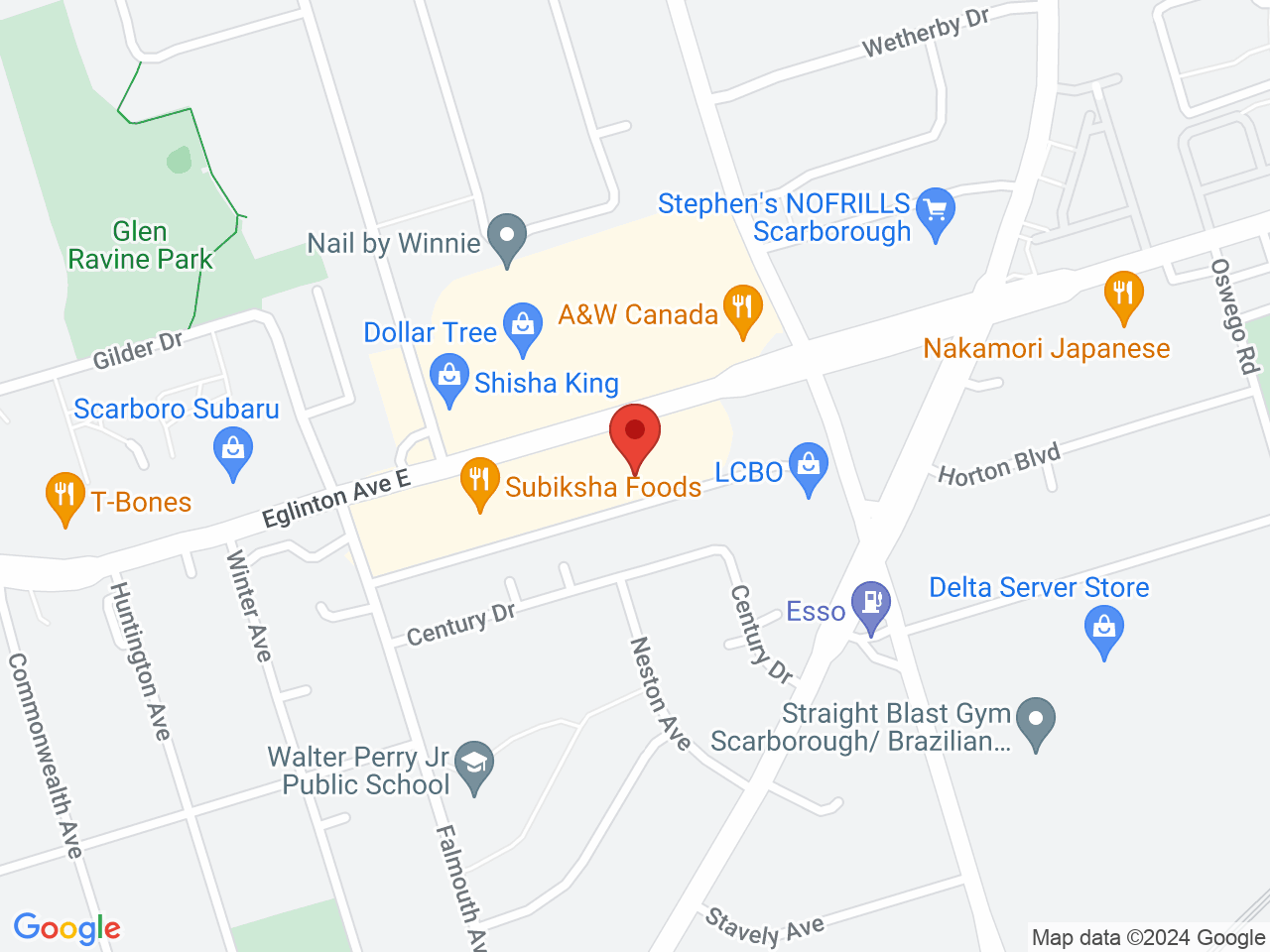 Street map for Breaking Bud Cannabis, 2683 Eglinton Ave E, Scarborough ON