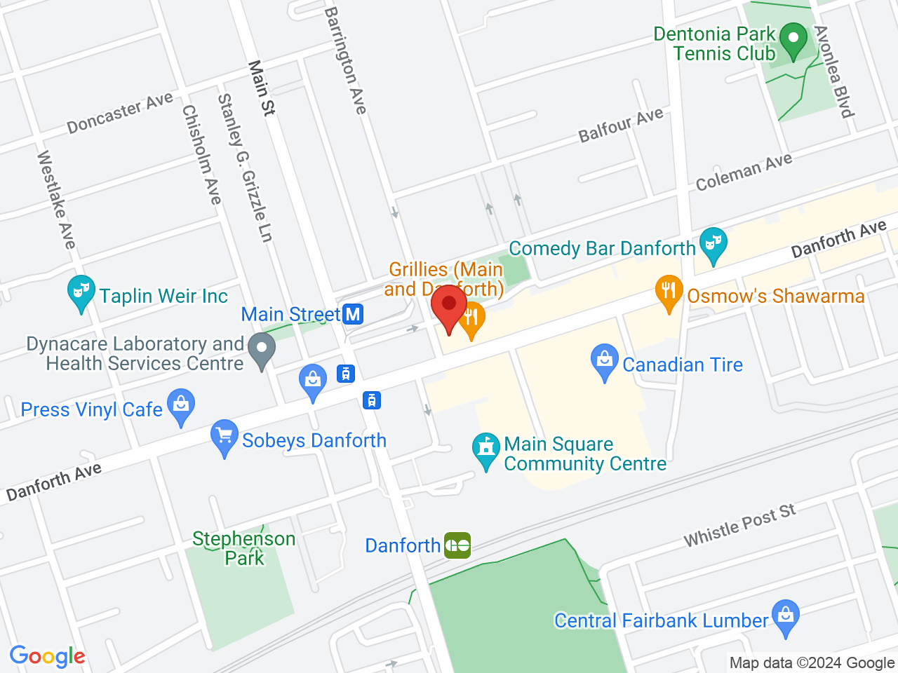 Street map for Growers Retail, 2620 Danforth Ave, Toronto ON