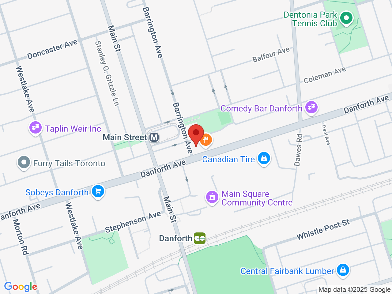 Street map for Growers Retail, 2620 Danforth Ave, Toronto ON