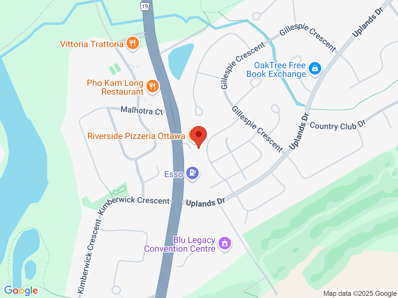 Street map for Planet Earth Cannabis, 3685 Riverside Dr, Ottawa ON