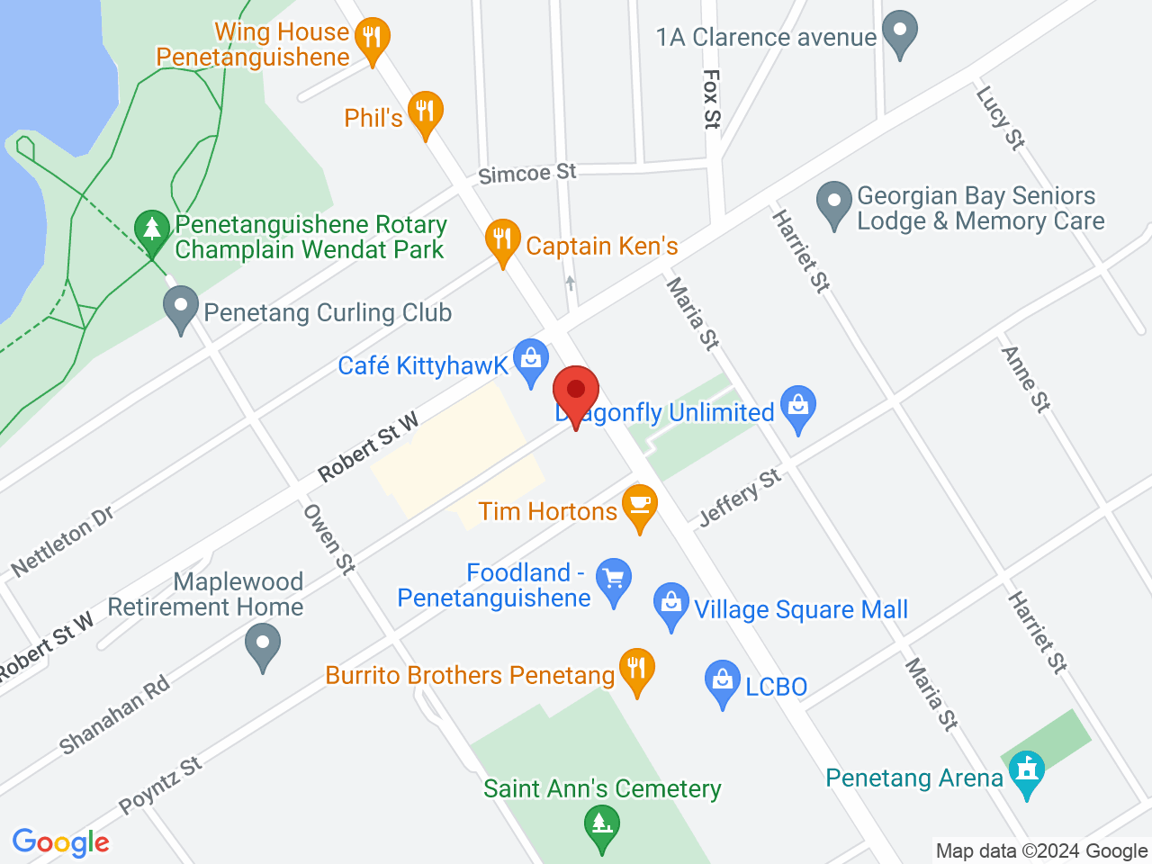 Street map for Choice Cannabis, 118 Main St, Penetanguishene ON