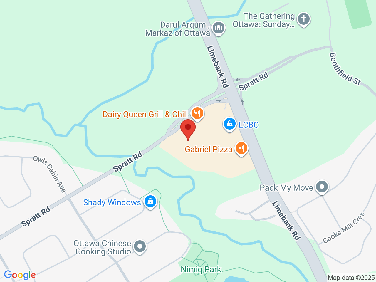 Street map for Mary J's Cannabis, 3771 Spratt Rd Unit 7, Gloucester ON