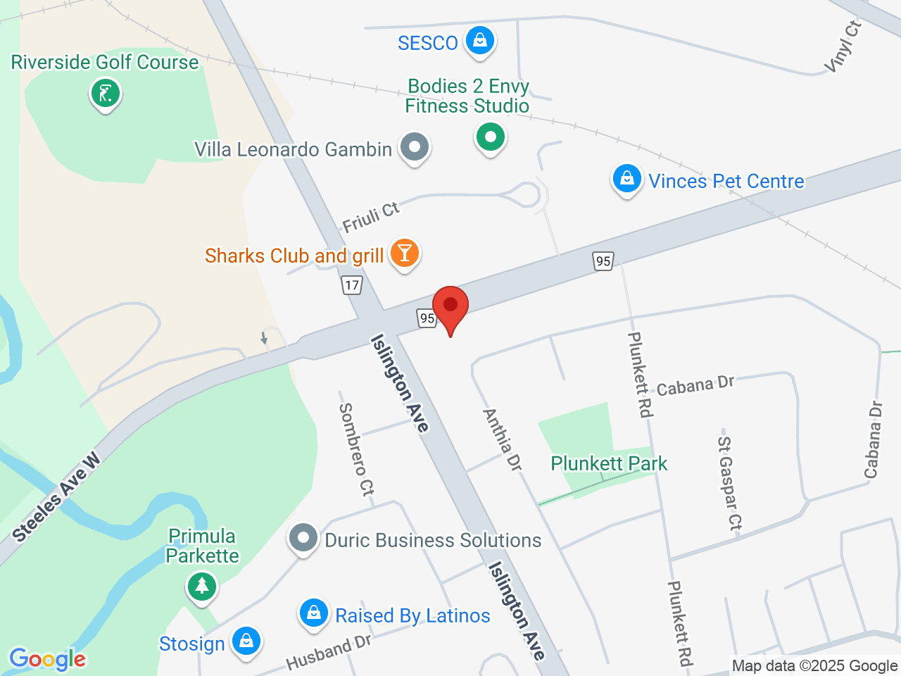 Street map for Matchbox Cannabis, 6115 Steeles Ave W, North York ON