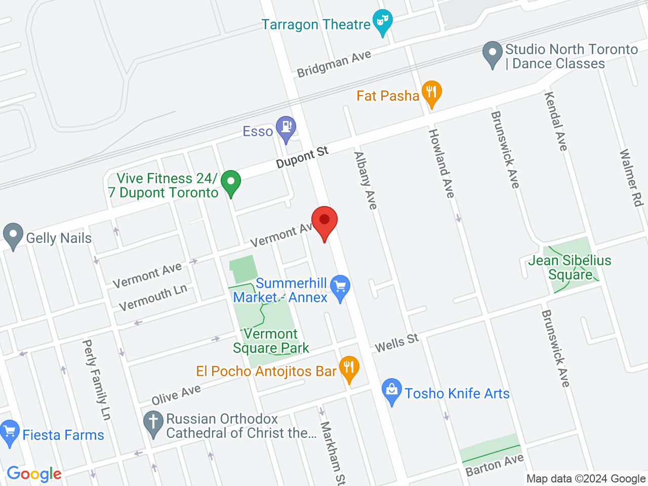 Street map for Minerva Cannabis, 1050 Bathurst St, Toronto ON