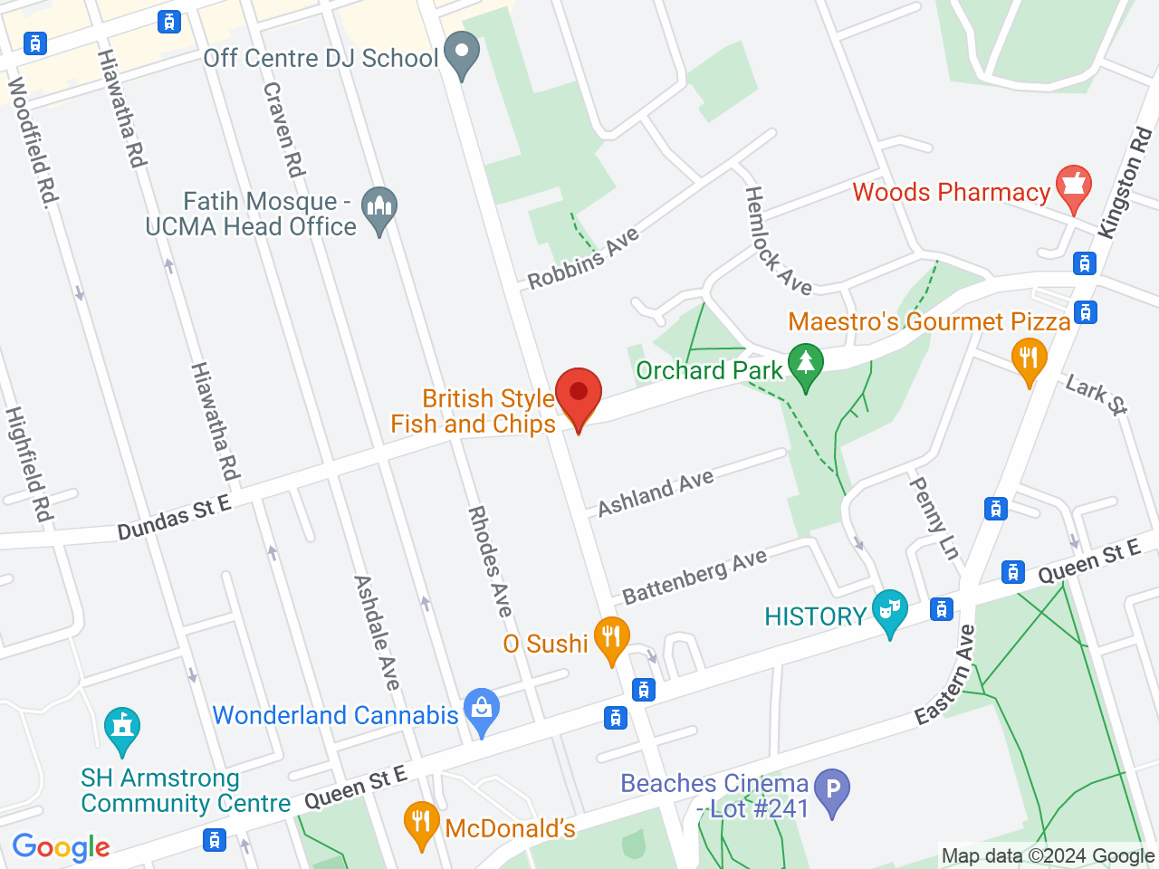 Street map for Mexicannabis, 73 Coxwell Ave, Toronto ON