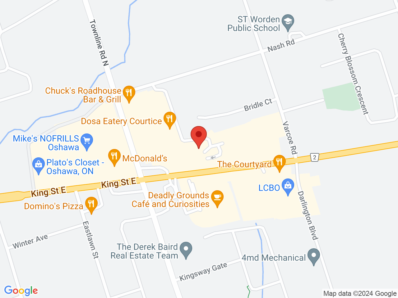 Street map for Northern Helm Cannabis Courtice, 1414 King St E Unit 32, Courtice ON