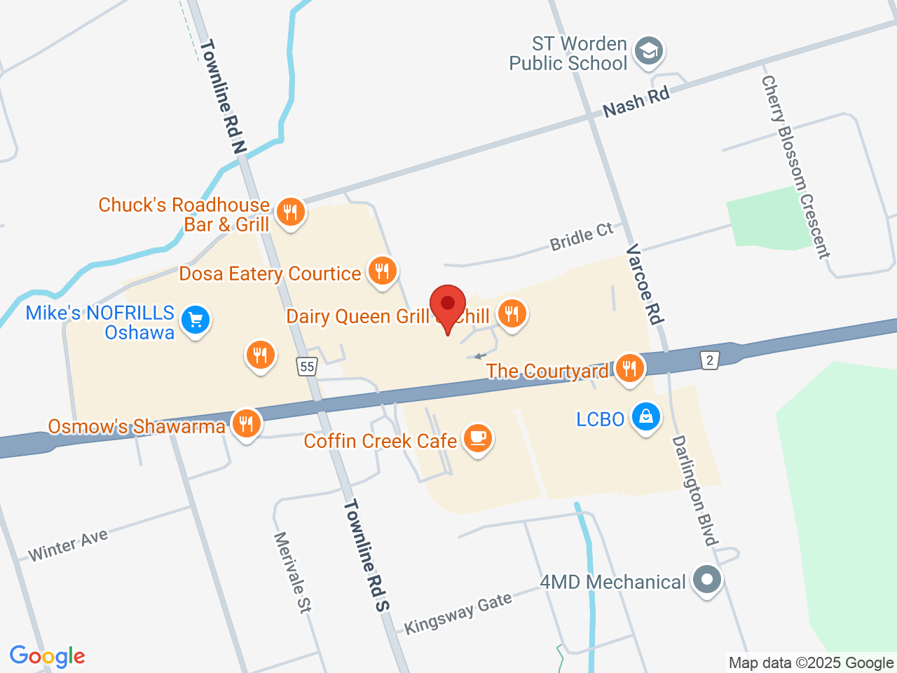 Street map for Northern Helm Cannabis Courtice, 1414 King St E Unit 32, Courtice ON