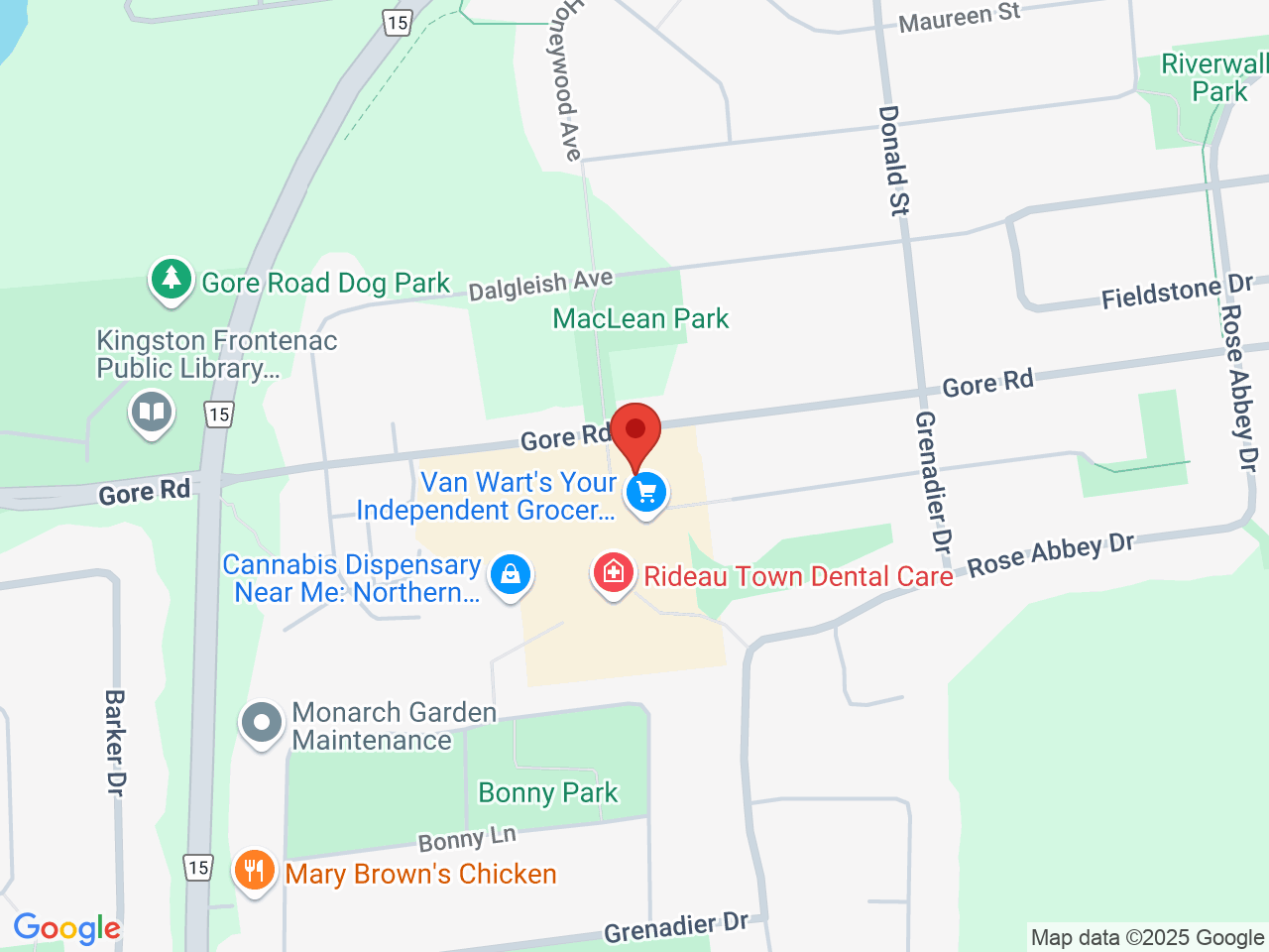 Street map for Northern Helm Cannabis Kingston, 225 Gore Rd Unit 2, Kingston ON