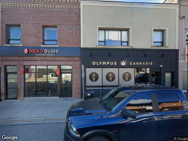 Street view for Olympus Cannabis, 12 Holland St W, Bradford ON