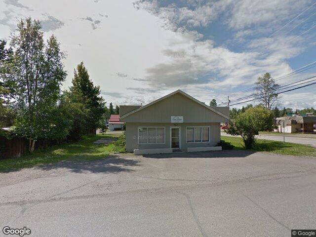 Street view for Portage Mountain Cannabis, 9813 Fredette Ave, Hudson's Hope BC