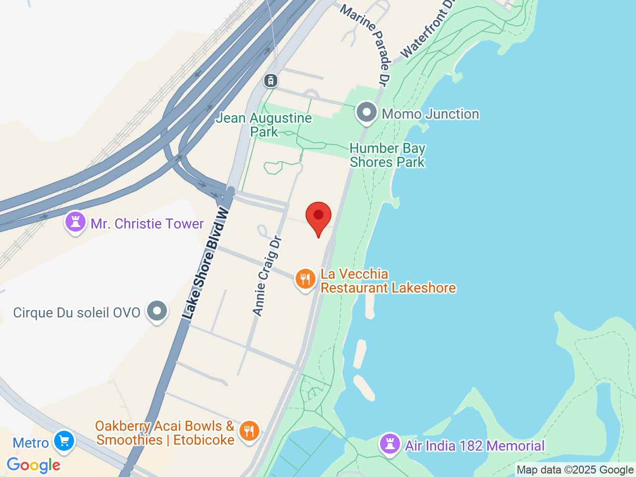 Street map for Pluto Plants, 62 Marine Parade Dr, Etobicoke ON