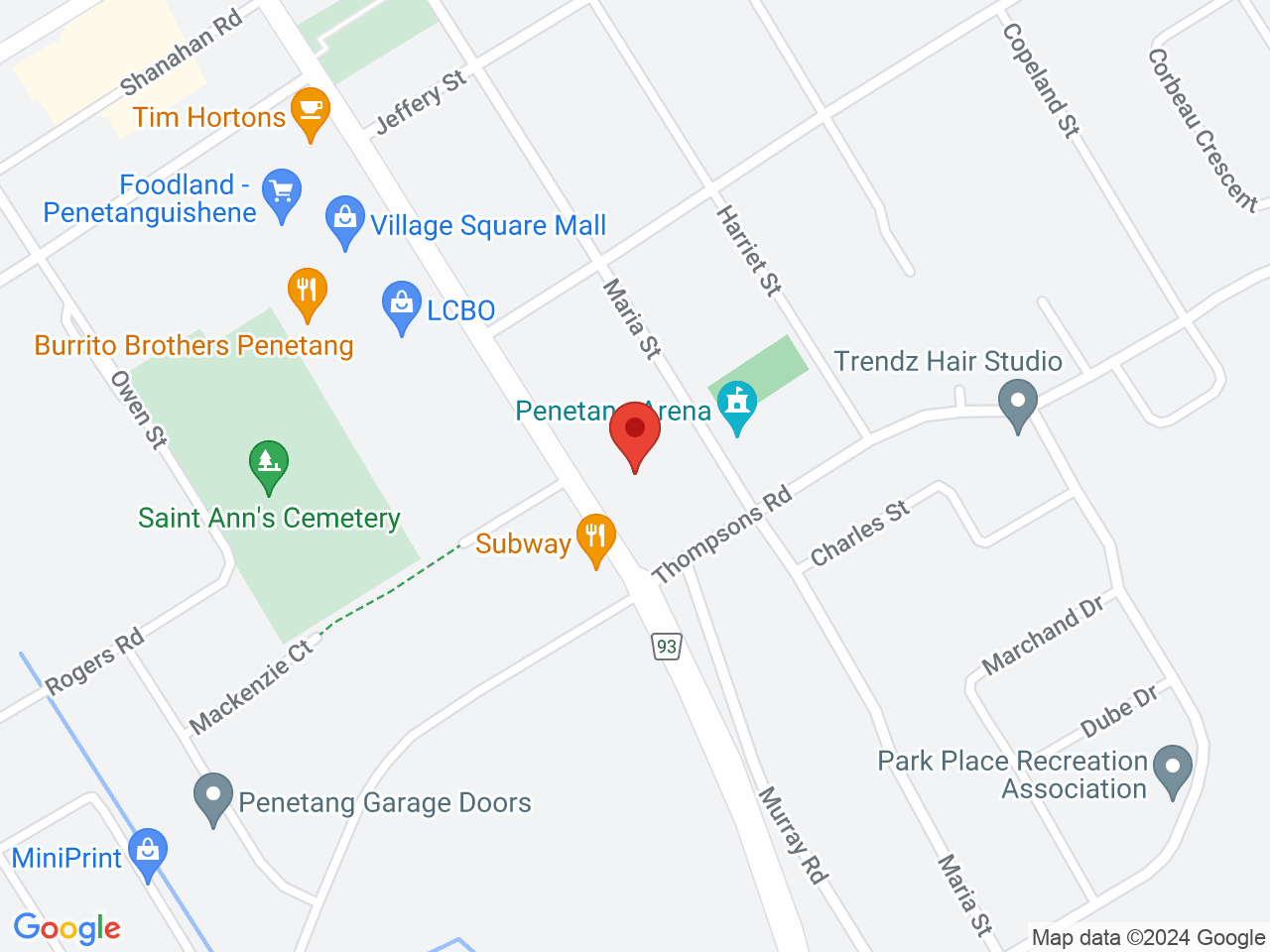 Street map for Pop's Cannabis Co., 175 Main St Unit 4, Penetanguishene ON