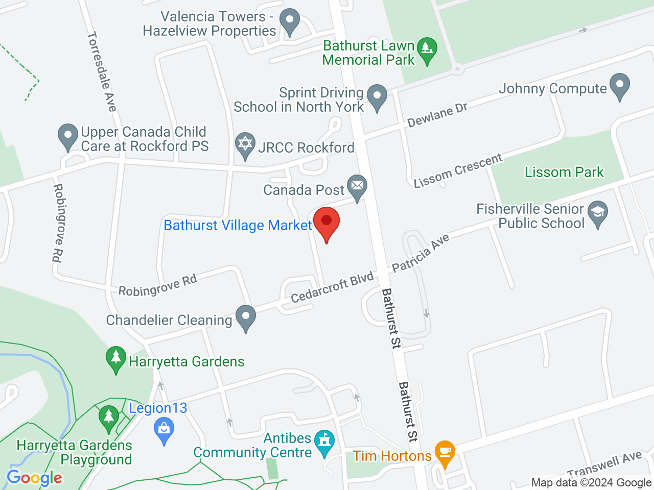 Street map for Purple Moose Cannabis, 5984 Bathurst St, North York ON