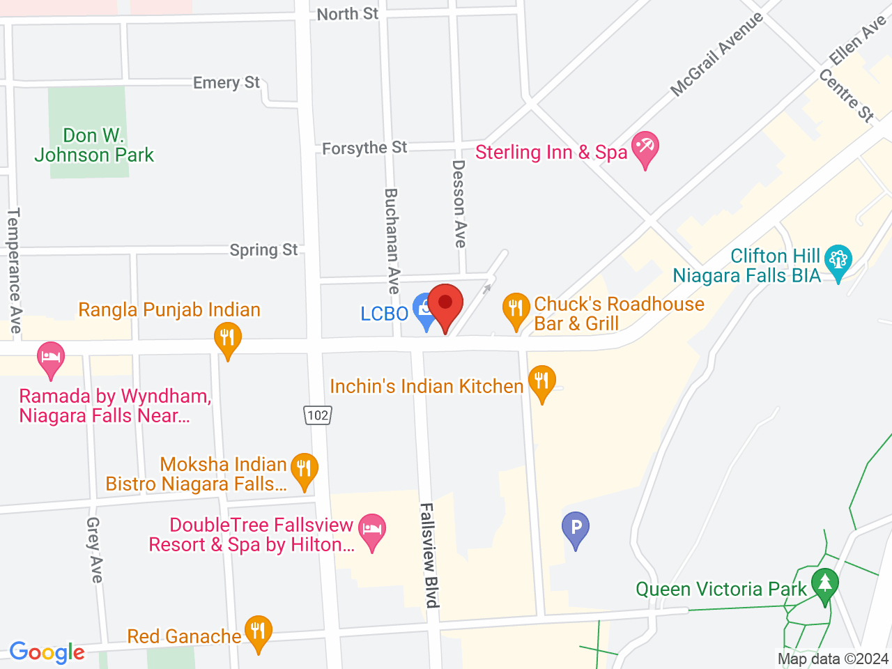 Street map for Pot Spot, 5365 Ferry St, Niagara Falls ON