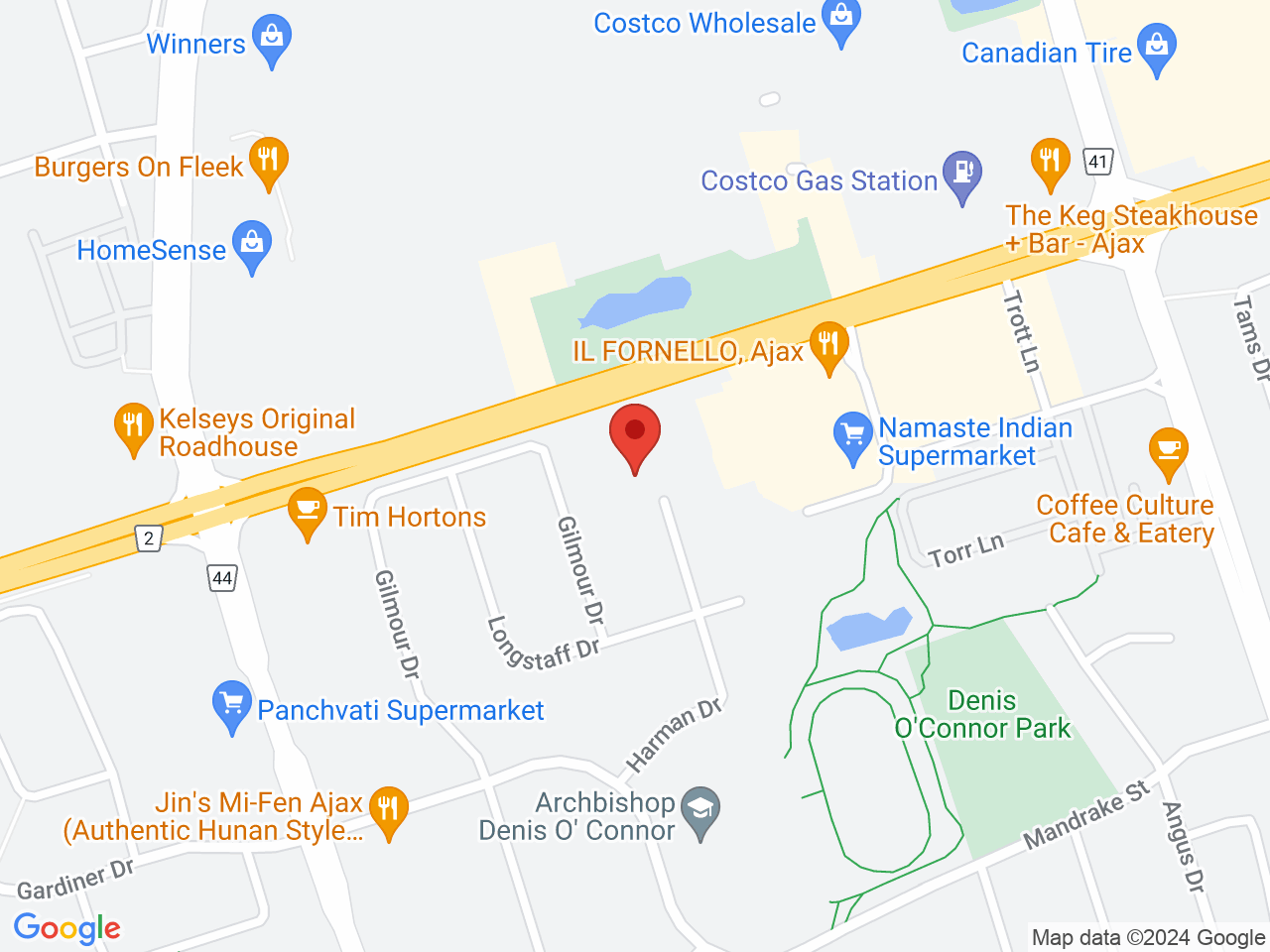 Street map for Red Rock Cannabis Co., 65 Kingston Rd E, Ajax ON
