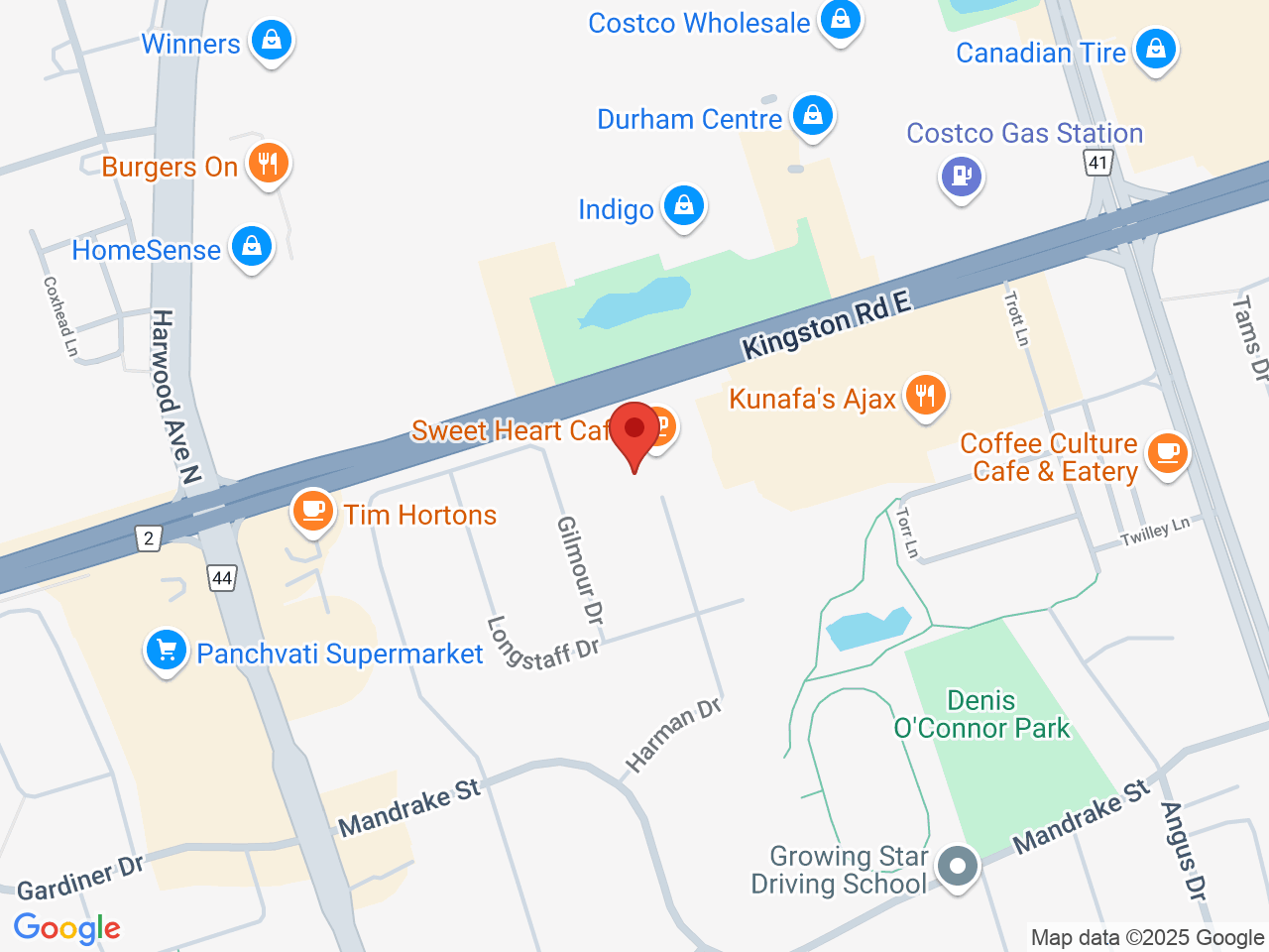 Street map for Red Rock Cannabis Co., 65 Kingston Rd E, Ajax ON