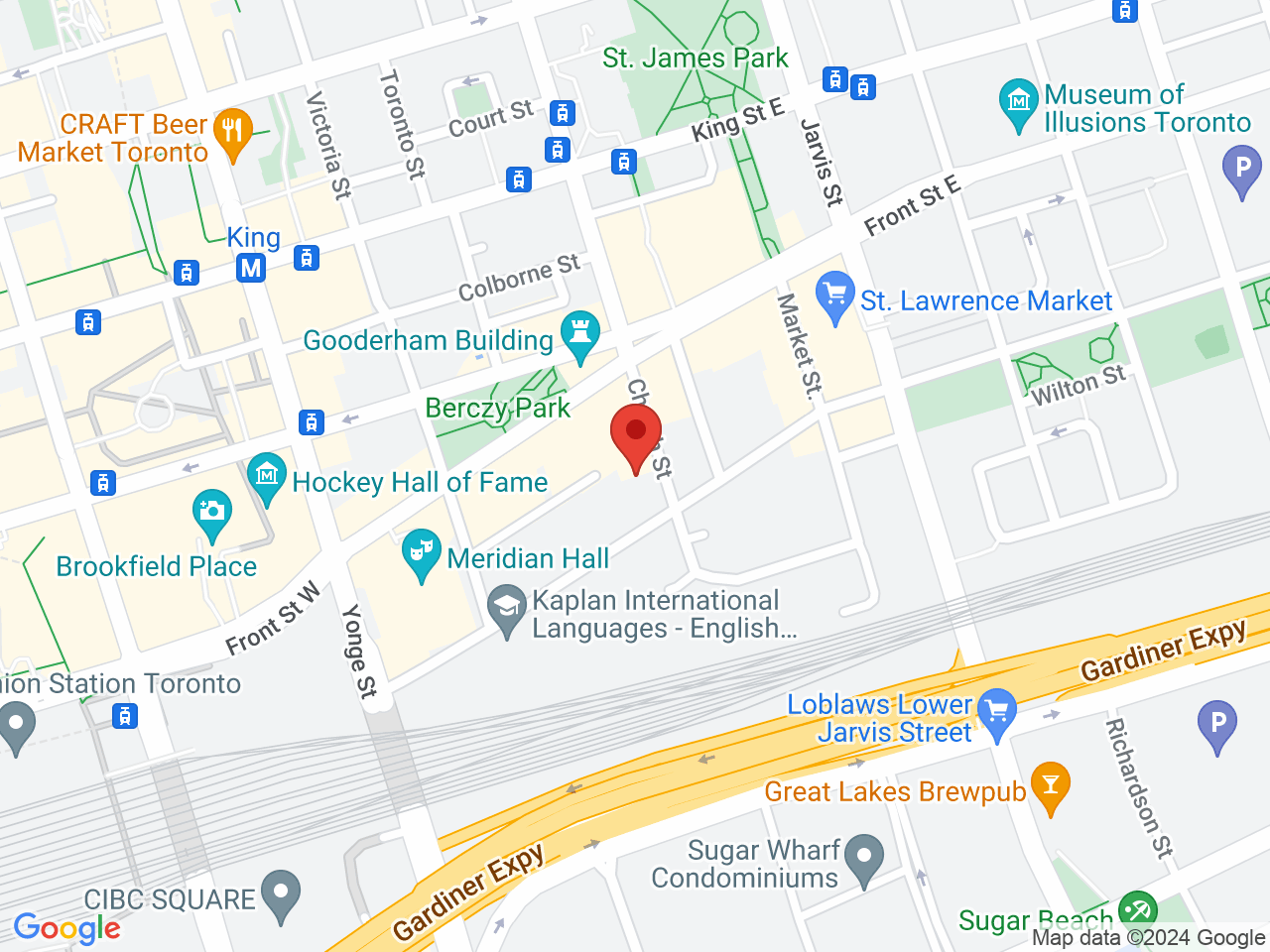 Street map for Red Rock Cannabis Co., 6 Church St, Toronto ON
