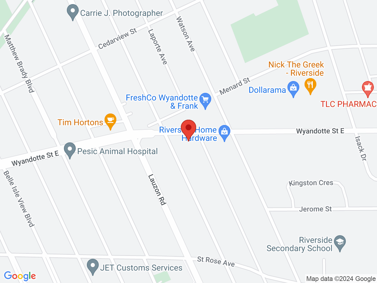 Street map for RC BudShop, 8061 Wyandotte St E, Windsor ON