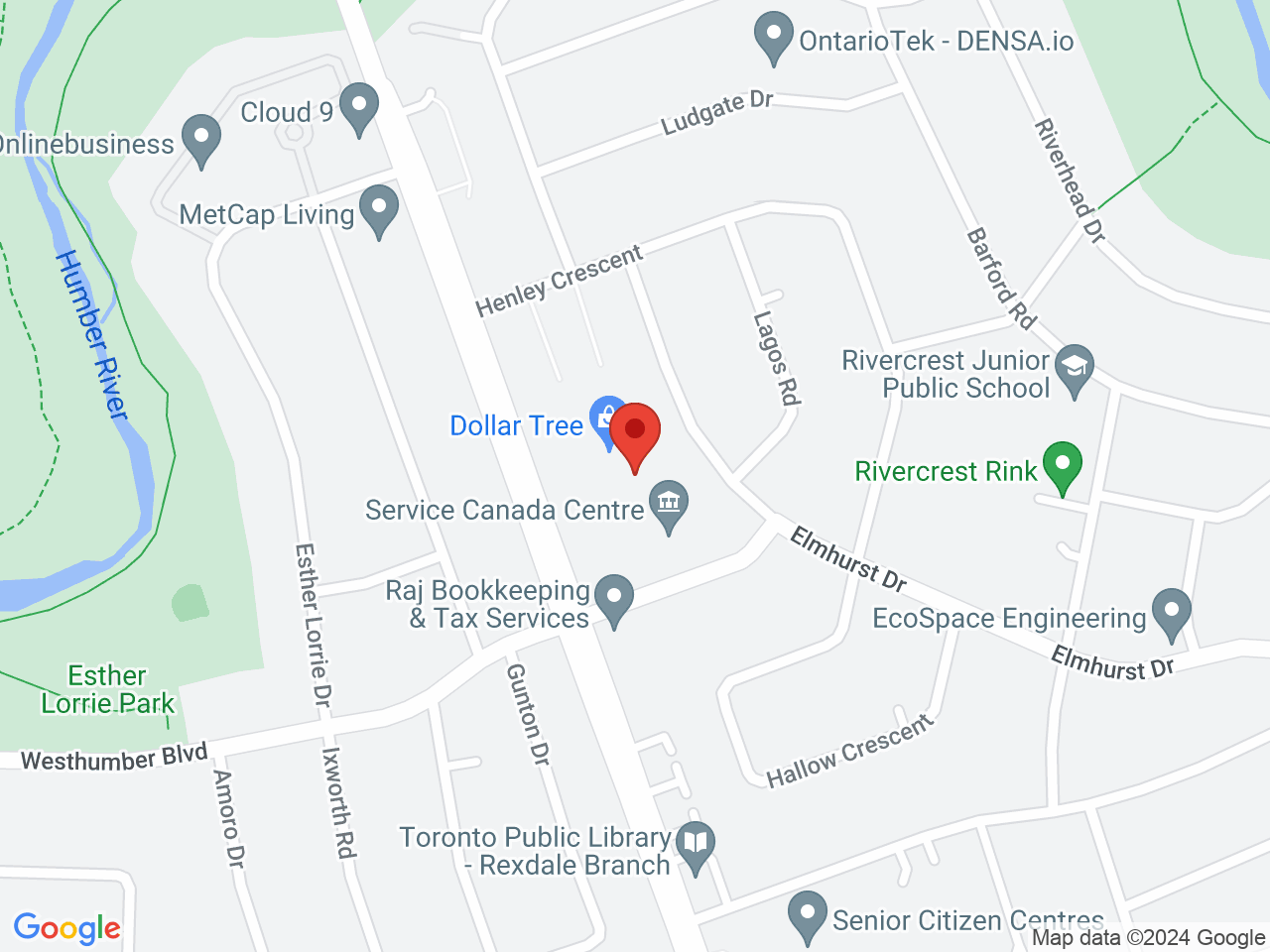Street map for Sativa Bliss Cannabis Boutique, 2291 Kipling Ave, Etobicoke ON
