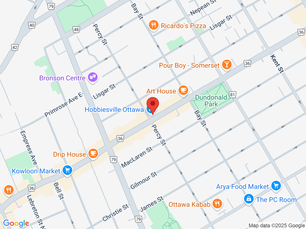 Street map for Sessions Cannabis, 603 Somerset St W, Ottawa ON