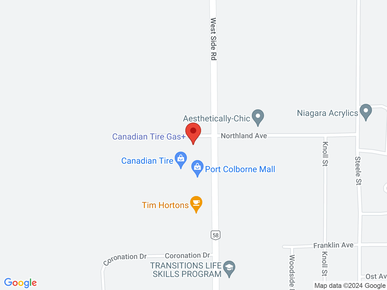Street map for Sessions Cannabis, 287 West Side Rd Unit #1, Port Colborne ON