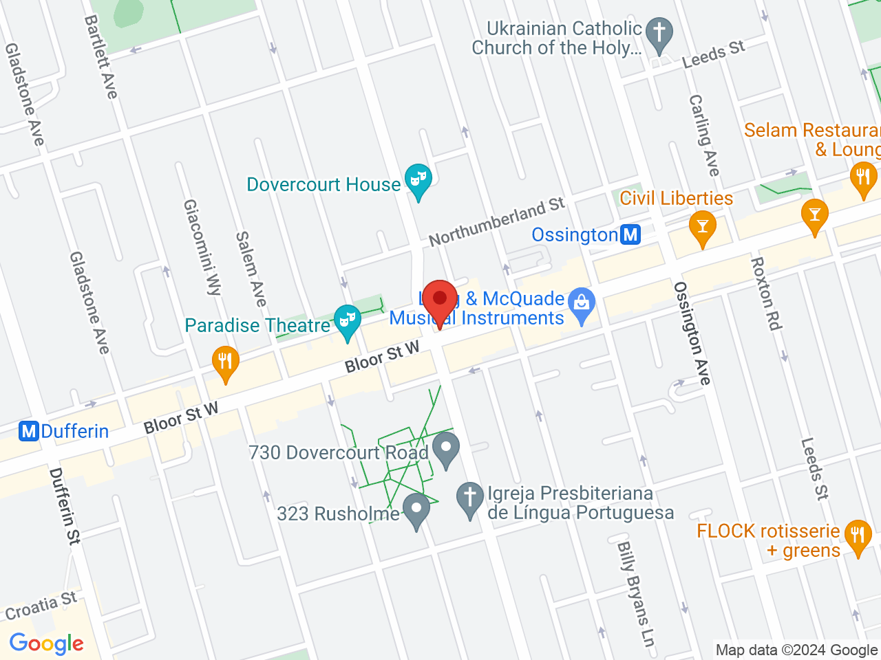 Street map for Sessions Cannabis, 978 Bloor St W, Toronto ON