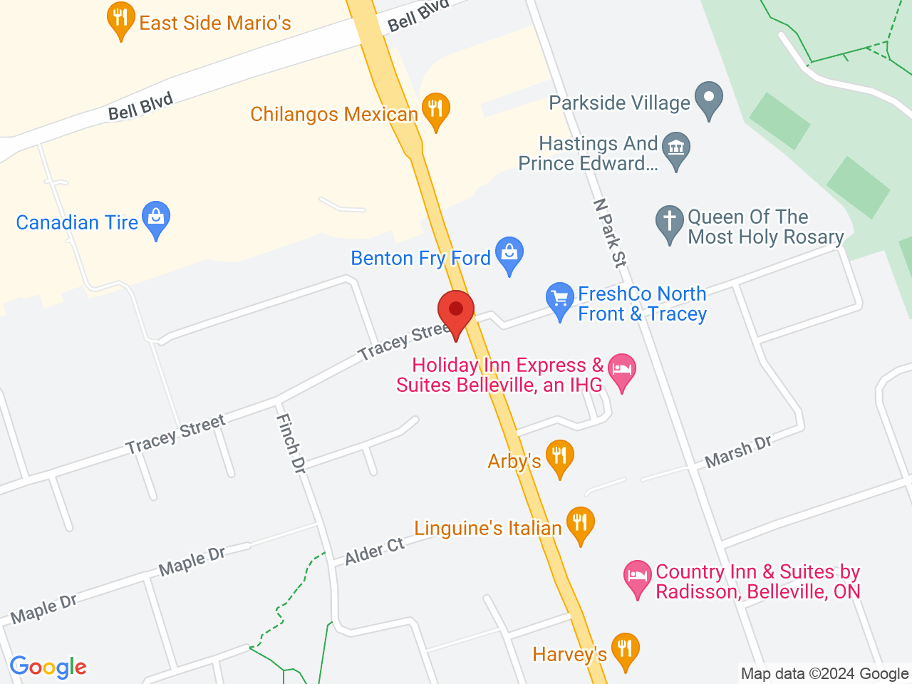 Street map for ShinyBud Cannabis Co., 308 North Front St Unit 101, Belleville ON