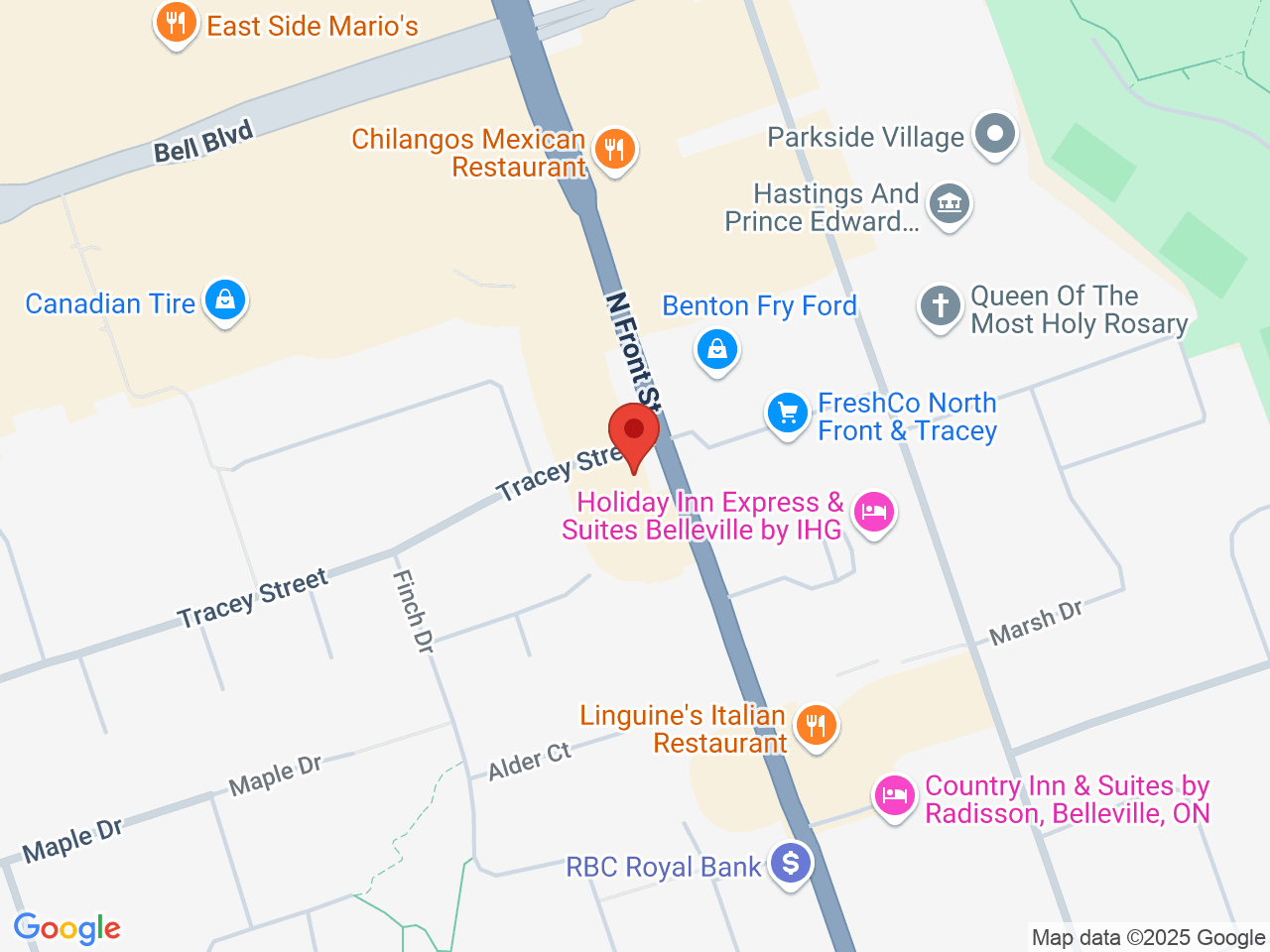 Street map for ShinyBud Cannabis Co., 308 North Front St Unit 101, Belleville ON