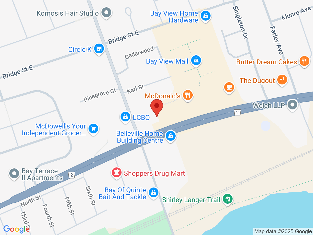 Street map for ShinyBud Cannabis Co., 444 Dundas St E, Belleville ON