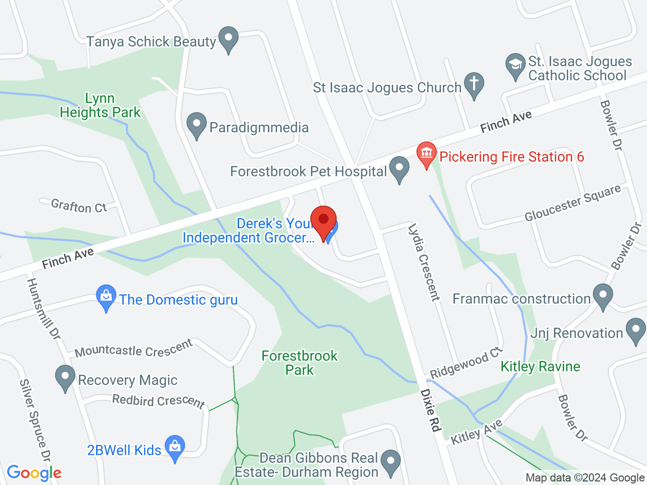 Street map for Pop's Cannabis Co., 1900 Dixie Rd Unit 10, Pickering ON