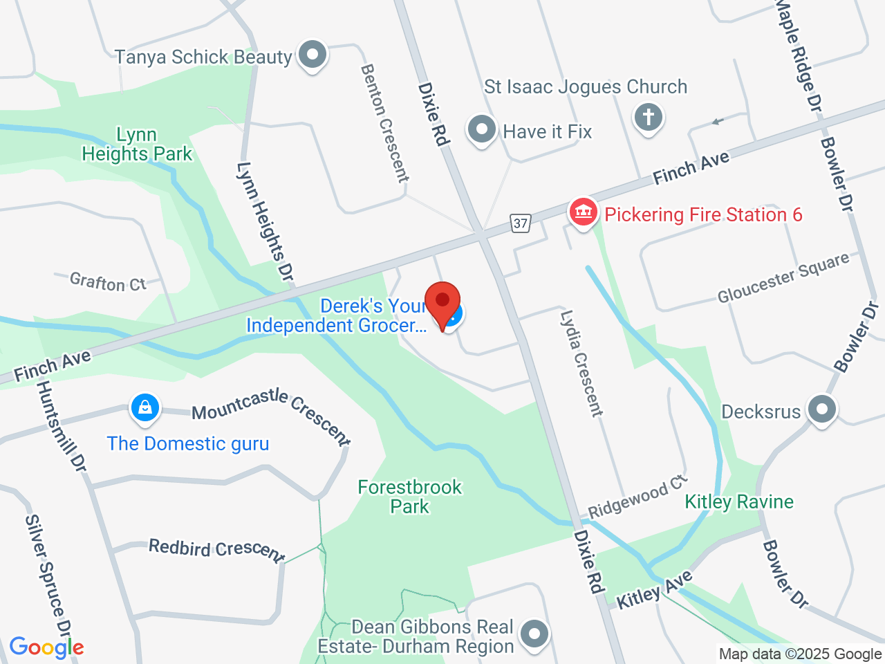 Street map for Pop's Cannabis Co., 1900 Dixie Rd Unit 10, Pickering ON