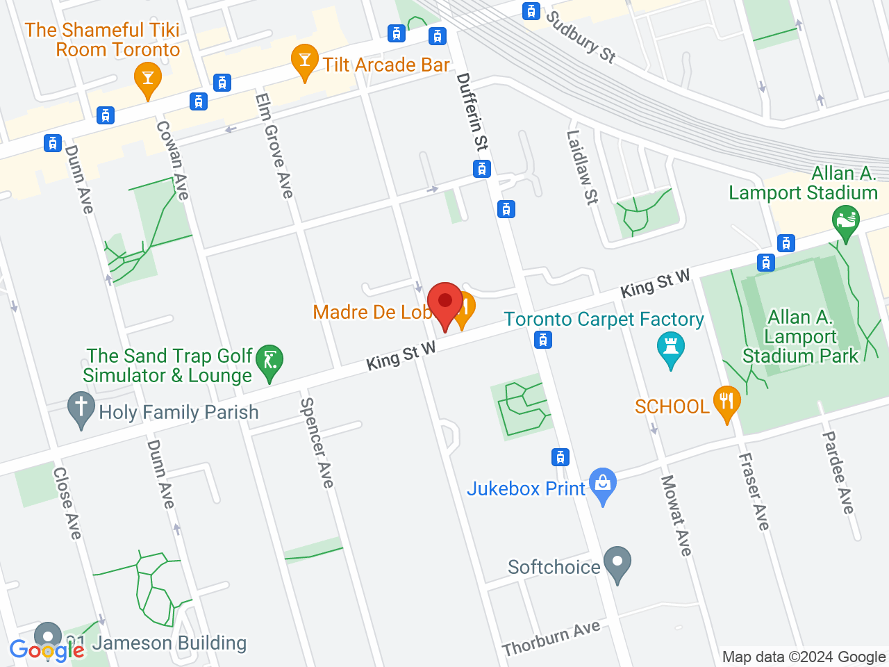 Street map for Smoke Lab Cannabis, 1234 King St W, Toronto ON