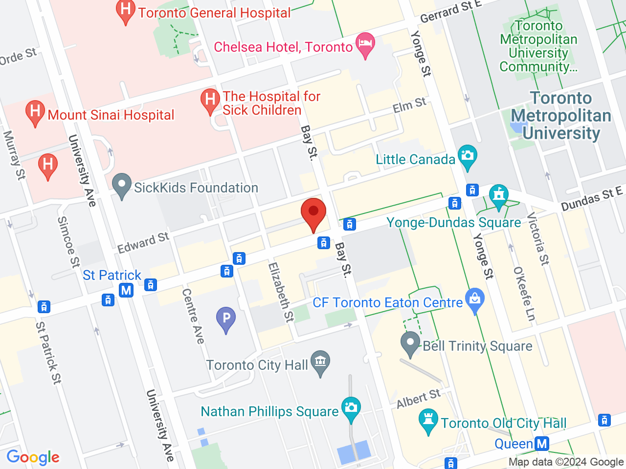 Street map for Soul Cannabis, 112 Dundas St W, Toronto ON